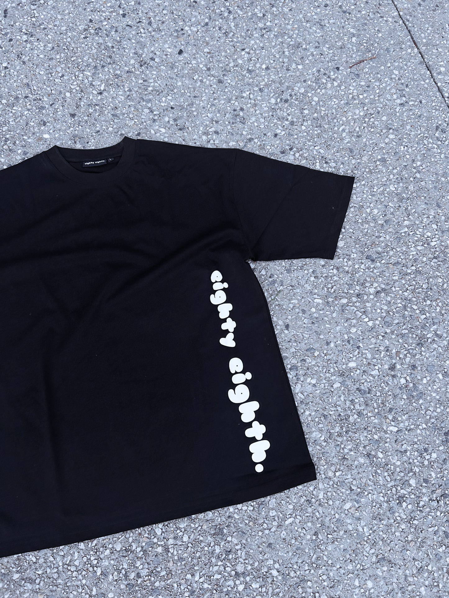 Oversized “eighty eighth.” Tee